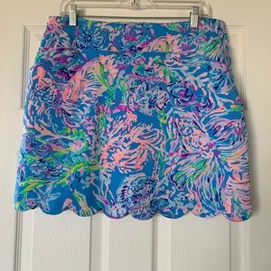 Lilly Pulitzer MONICA Luxletic Skort ALL TOGETHER NOW 12